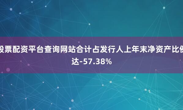 股票配资平台查询网站合计占发行人上年末净资产比例达-57.38%